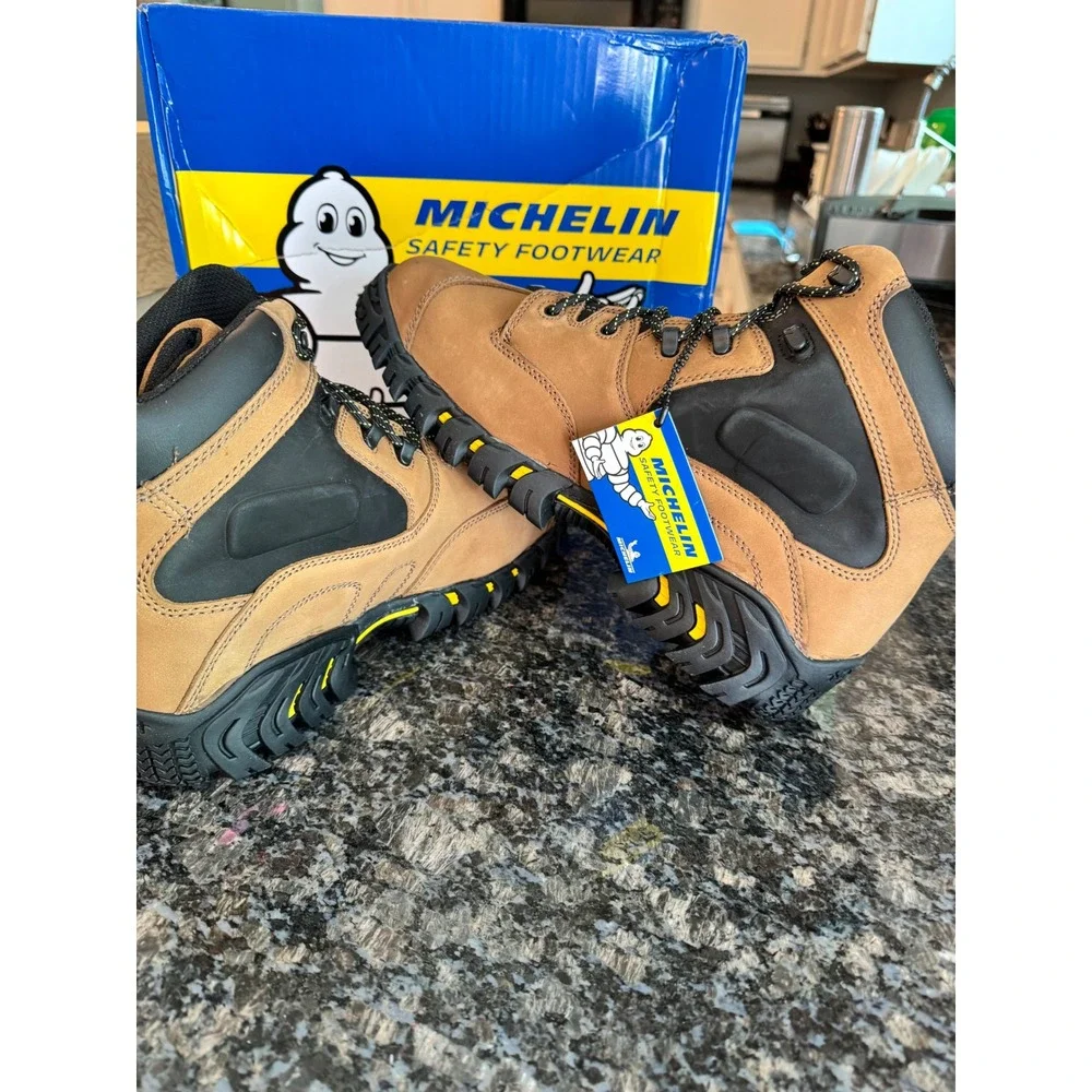 Caterpillar XPX763 Mens Brown Leather Steel Toe Work‎ Boots Size 13M ASTM Rated